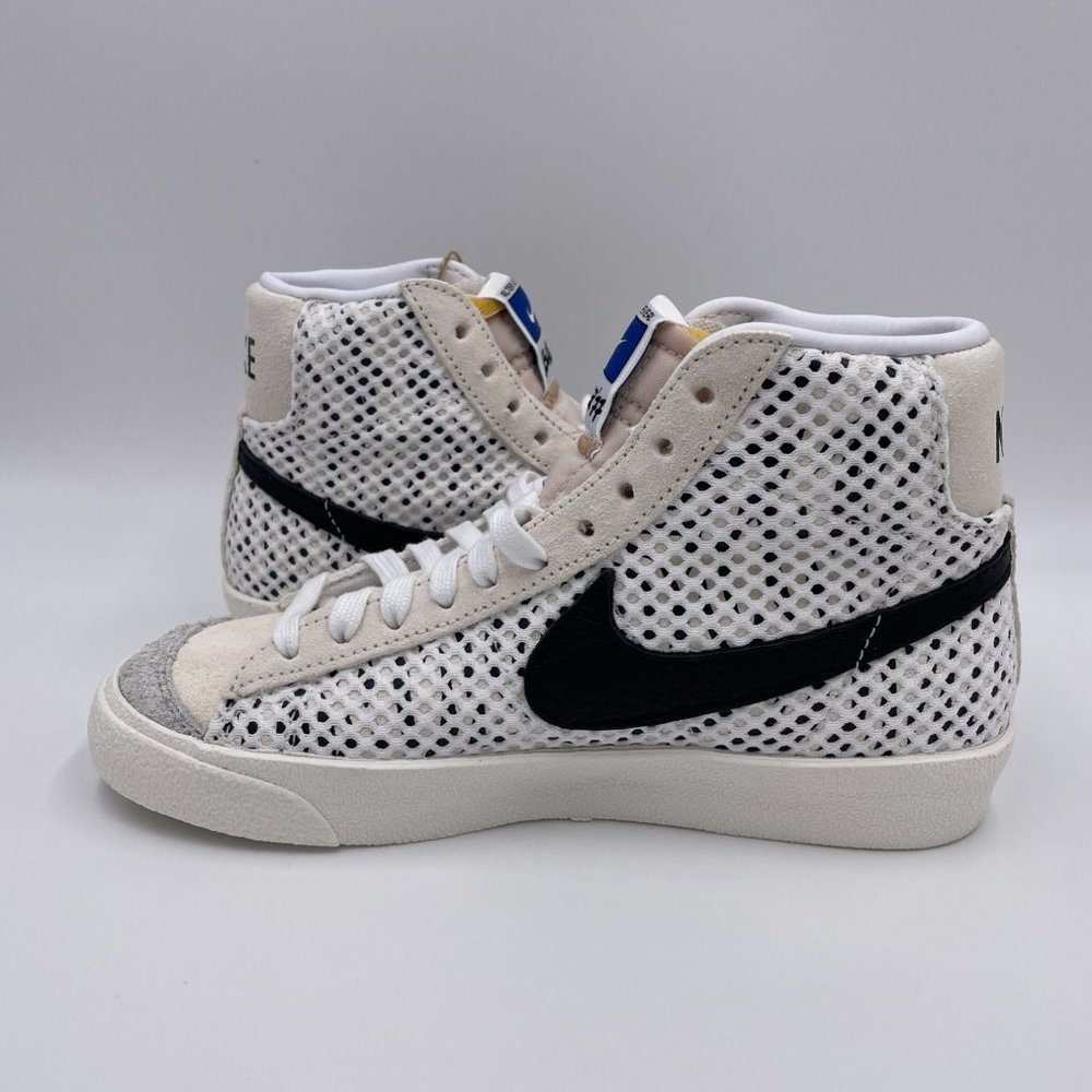 Nike Blazer Mid '77 Black / White Womens Shoes - Picture 6 of 9
